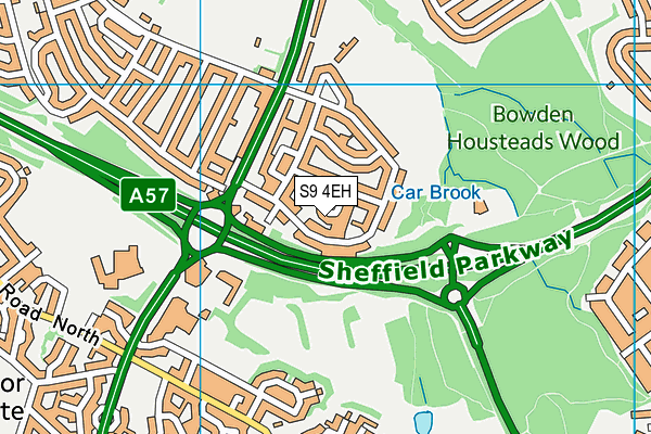 S9 4EH map - OS VectorMap District (Ordnance Survey)