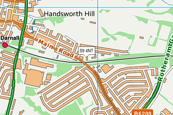 S9 4NT map - OS VectorMap District (Ordnance Survey)