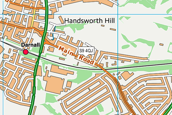 S9 4QJ map - OS VectorMap District (Ordnance Survey)