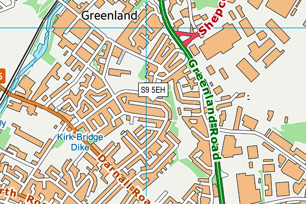 S9 5EH map - OS VectorMap District (Ordnance Survey)