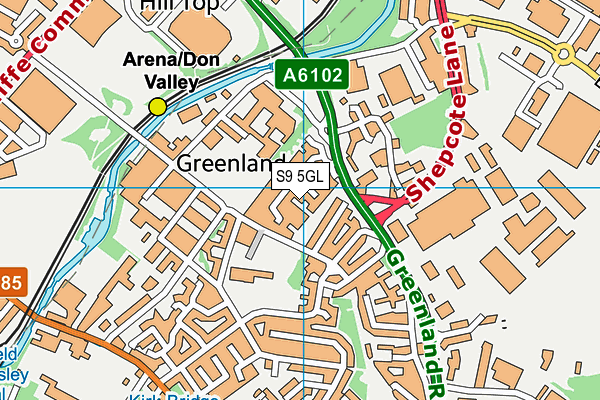 Phillimore Park map (S9 5GL) - OS VectorMap District (Ordnance Survey)