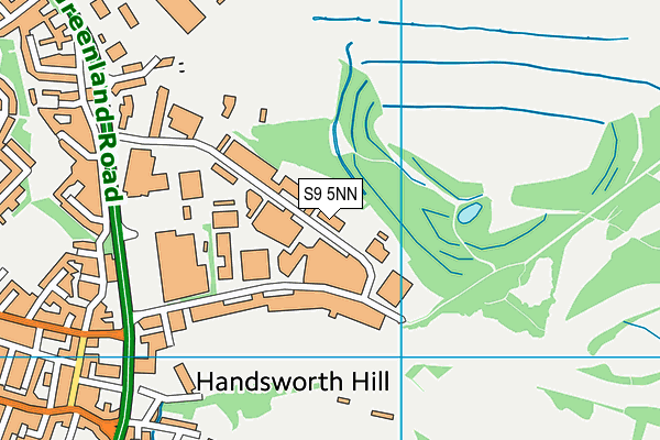 S9 5NN map - OS VectorMap District (Ordnance Survey)