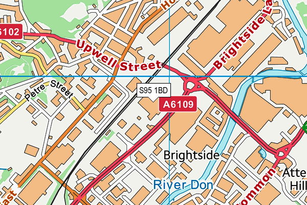 S95 1BD map - OS VectorMap District (Ordnance Survey)