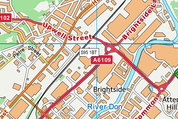 S95 1BT map - OS VectorMap District (Ordnance Survey)