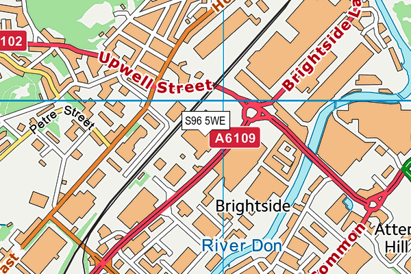 S96 5WE map - OS VectorMap District (Ordnance Survey)