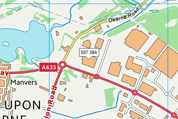 S97 3BA map - OS VectorMap District (Ordnance Survey)