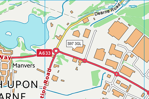 S97 3GL map - OS VectorMap District (Ordnance Survey)