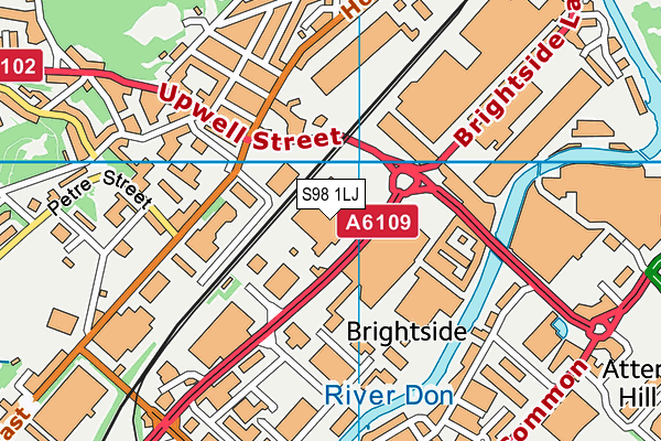 S98 1LJ map - OS VectorMap District (Ordnance Survey)