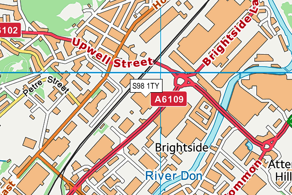 S98 1TY map - OS VectorMap District (Ordnance Survey)