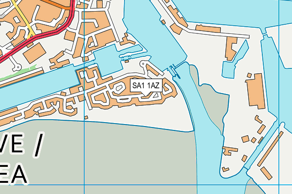 SA1 1AZ map - OS VectorMap District (Ordnance Survey)