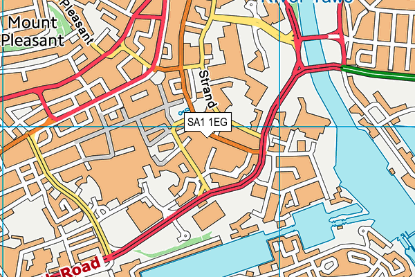 SA1 1EG map - OS VectorMap District (Ordnance Survey)