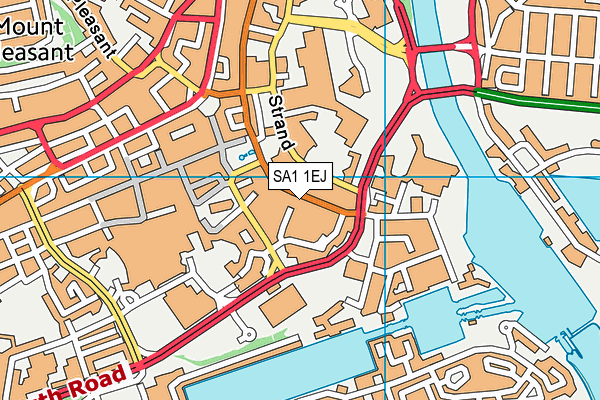 SA1 1EJ map - OS VectorMap District (Ordnance Survey)