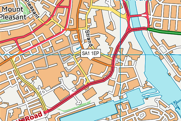 SA1 1EP map - OS VectorMap District (Ordnance Survey)