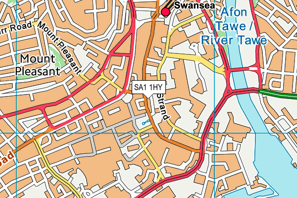 SA1 1HY map - OS VectorMap District (Ordnance Survey)