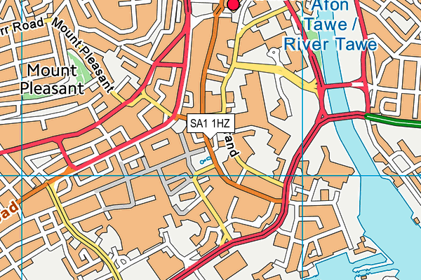 SA1 1HZ map - OS VectorMap District (Ordnance Survey)