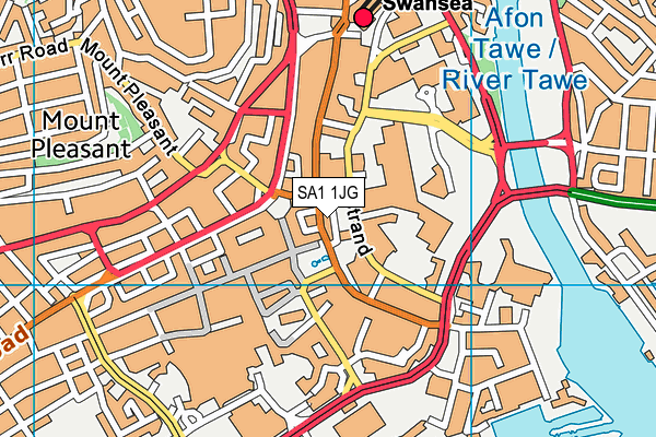 SA1 1JG map - OS VectorMap District (Ordnance Survey)