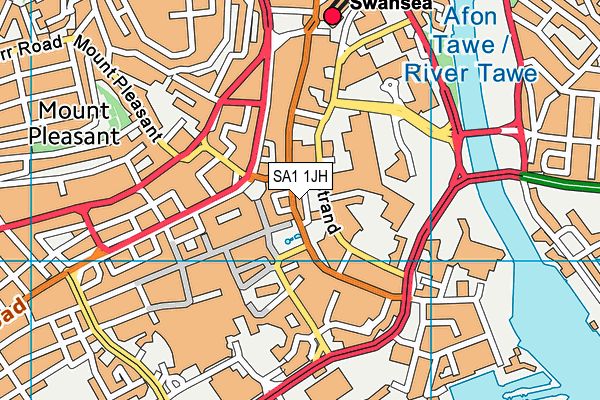 SA1 1JH map - OS VectorMap District (Ordnance Survey)