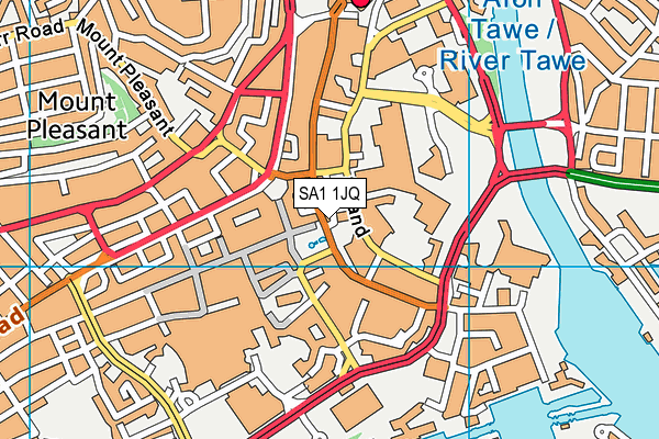 SA1 1JQ map - OS VectorMap District (Ordnance Survey)