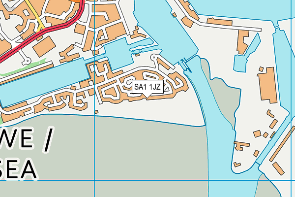 SA1 1JZ map - OS VectorMap District (Ordnance Survey)