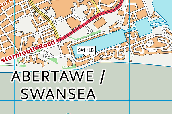 SA1 1LB map - OS VectorMap District (Ordnance Survey)