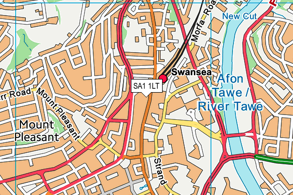 SA1 1LT map - OS VectorMap District (Ordnance Survey)