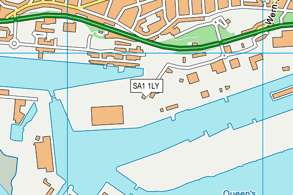 SA1 1LY map - OS VectorMap District (Ordnance Survey)