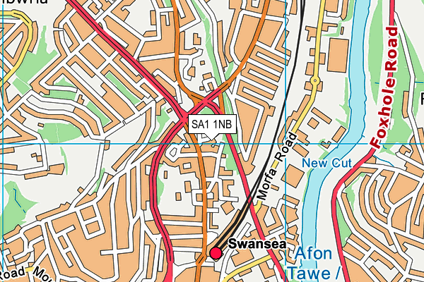 SA1 1NB map - OS VectorMap District (Ordnance Survey)