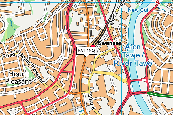 SA1 1NQ map - OS VectorMap District (Ordnance Survey)