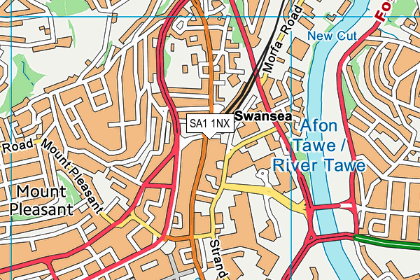 SA1 1NX map - OS VectorMap District (Ordnance Survey)