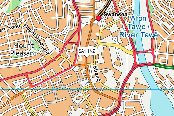 SA1 1NZ map - OS VectorMap District (Ordnance Survey)