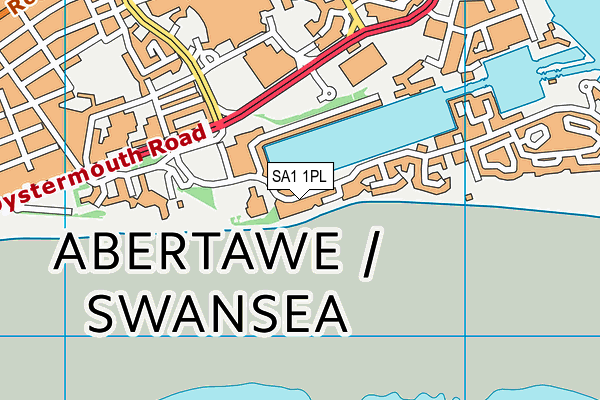 SA1 1PL map - OS VectorMap District (Ordnance Survey)