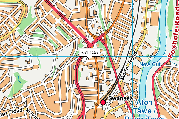 Ysgol Crug Glas map (SA1 1QA) - OS VectorMap District (Ordnance Survey)