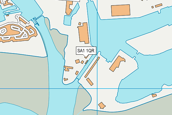 SA1 1QR map - OS VectorMap District (Ordnance Survey)