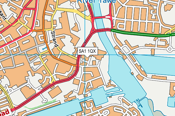 SA1 1QX map - OS VectorMap District (Ordnance Survey)