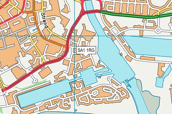 SA1 1RG map - OS VectorMap District (Ordnance Survey)