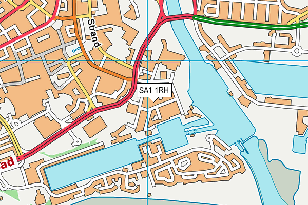 SA1 1RH map - OS VectorMap District (Ordnance Survey)