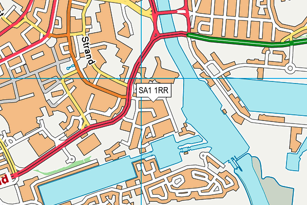 SA1 1RR map - OS VectorMap District (Ordnance Survey)