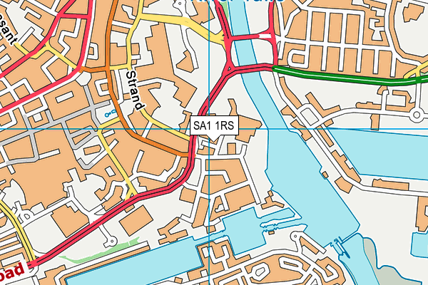 SA1 1RS map - OS VectorMap District (Ordnance Survey)