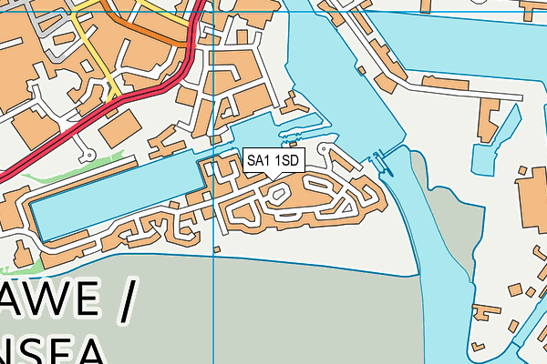 SA1 1SD map - OS VectorMap District (Ordnance Survey)