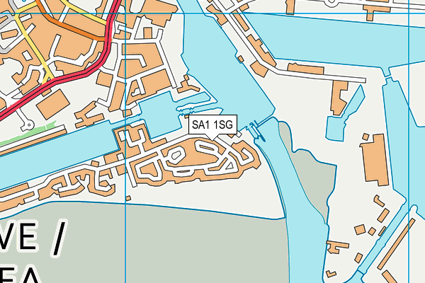 SA1 1SG map - OS VectorMap District (Ordnance Survey)