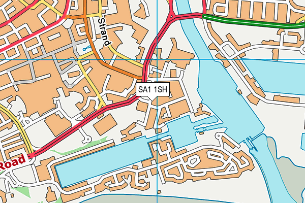 SA1 1SH map - OS VectorMap District (Ordnance Survey)