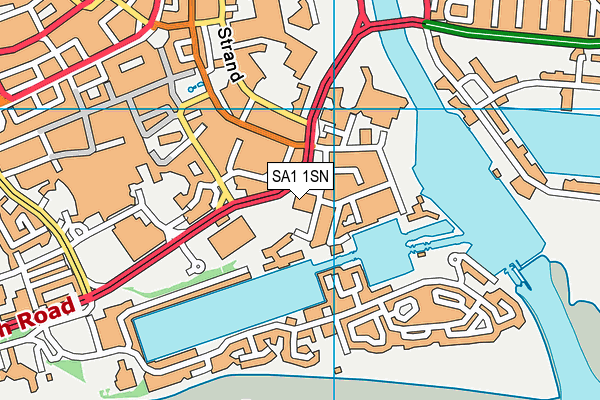 SA1 1SN map - OS VectorMap District (Ordnance Survey)