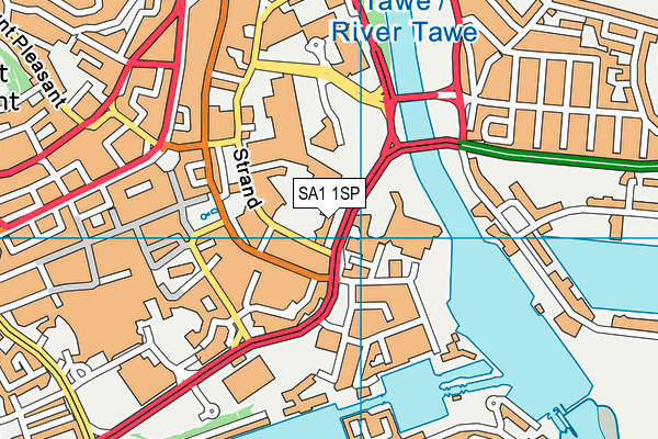 SA1 1SP map - OS VectorMap District (Ordnance Survey)