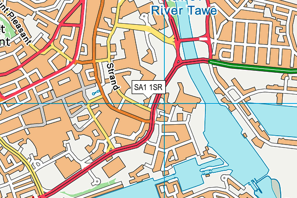 SA1 1SR map - OS VectorMap District (Ordnance Survey)