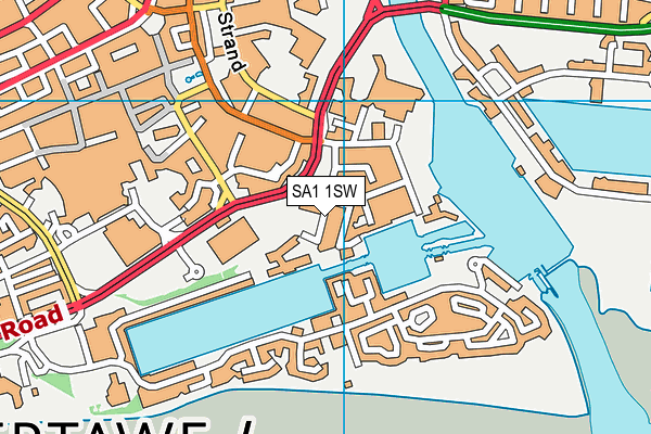 SA1 1SW map - OS VectorMap District (Ordnance Survey)