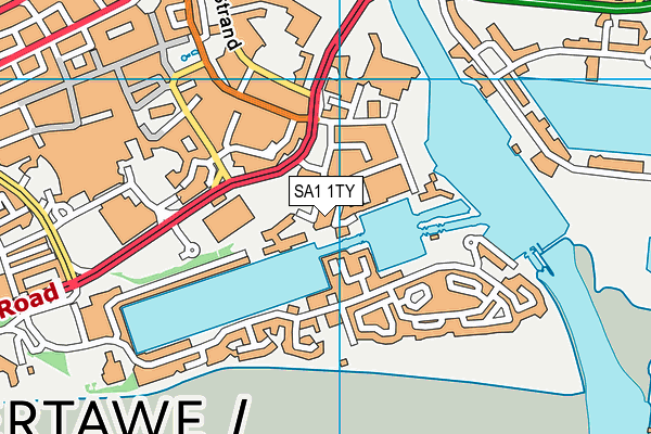 SA1 1TY map - OS VectorMap District (Ordnance Survey)