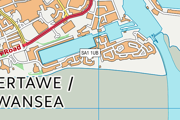 SA1 1UB map - OS VectorMap District (Ordnance Survey)