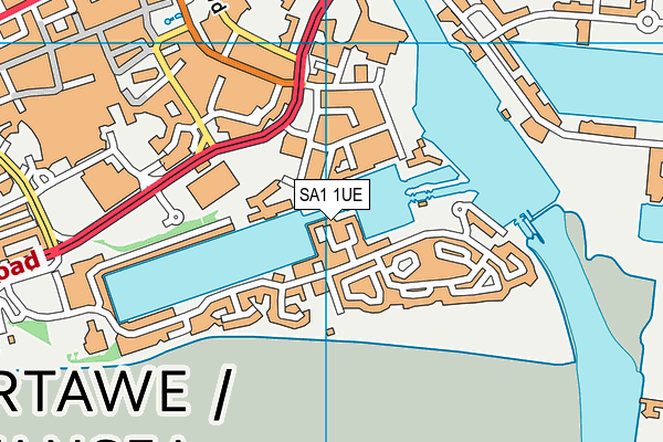 SA1 1UE map - OS VectorMap District (Ordnance Survey)