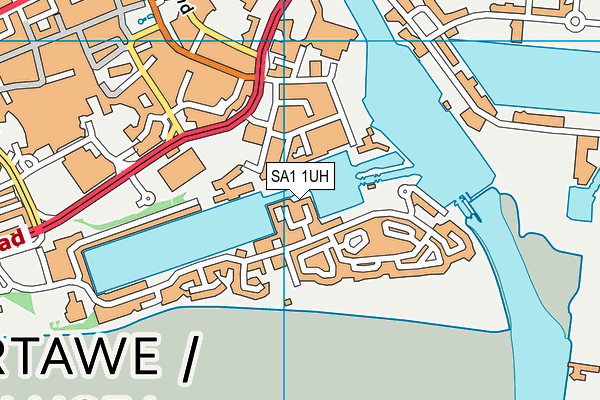 SA1 1UH map - OS VectorMap District (Ordnance Survey)