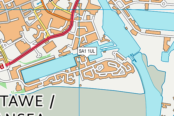 SA1 1UL map - OS VectorMap District (Ordnance Survey)